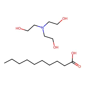 Decanoic acid, compound with 2,2',2''-nitrilotriethanol (1:1) structure