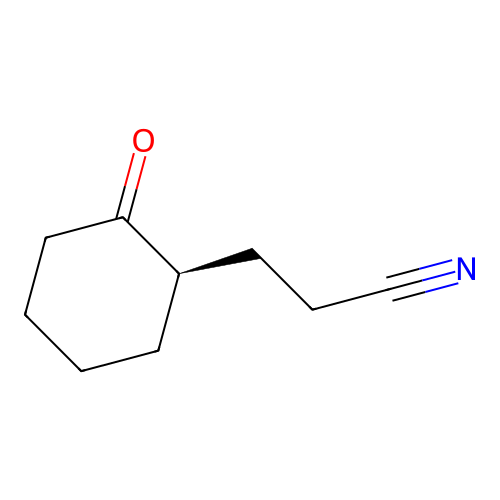 3-[(1R)-2-oxocyclohexyl]propanenitrile structure