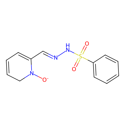 2-Formylpyridine N-oxide benzenesulfonylhydrazone structure