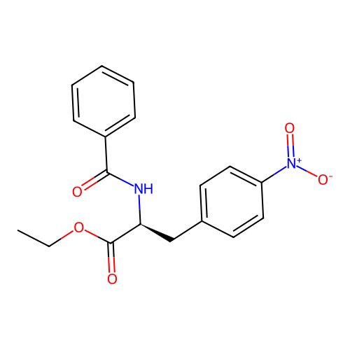 Ethyl (2S)-2-benzamido-3-(4-nitrophenyl)propanoate structure