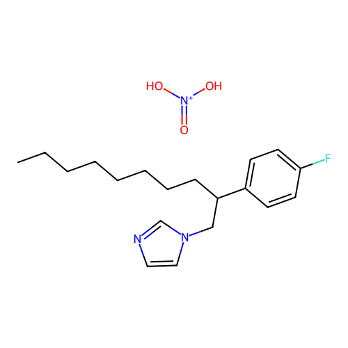 Dihydroxy(oxo)azanium;1-[2-(4-fluorophenyl)decyl]imidazole structure
