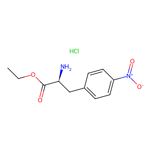 Ethyl 4-nitro-3-phenyl-L-alaninate monohydrochloride structure