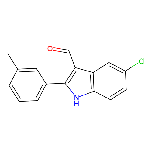 5-chloro-2-(3-methylphenyl)-1H-indole-3-carbaldehyde structure
