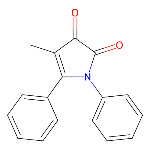 1H-Pyrrole-2,3-dione, 4-methyl-1,5-diphenyl- structure