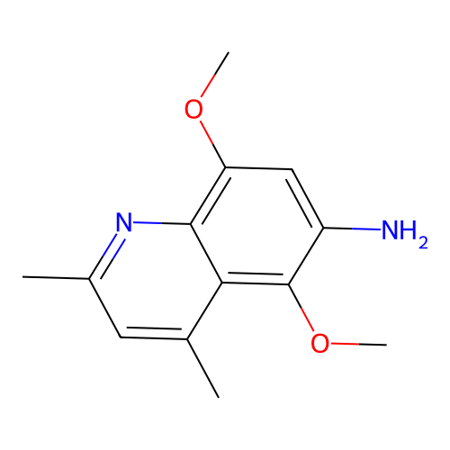 2,4-Dimethyl-5,8-dimethoxy-6-aminoquinoline structure