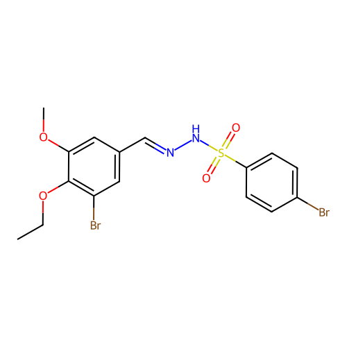 [(1E)-2-(3-bromo-4-ethoxy-5-methoxyphenyl)-1-azavinyl][(4-bromophenyl)sulfonyl ]amine structure
