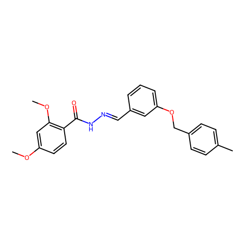 2,4-Dimethoxy-N'-(3-((4-methylbenzyl)oxy)benzylidene)benzohydrazide structure