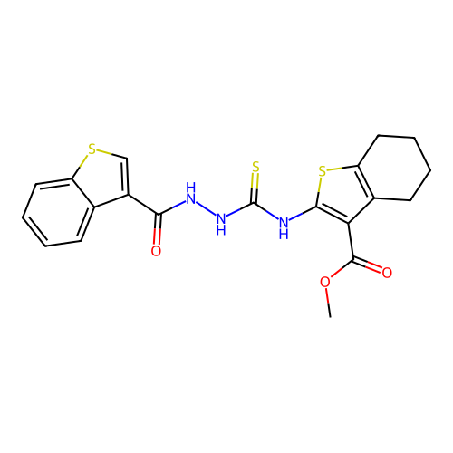 Benzo[b]thiophene-3-carboxylic acid, 2-[[[4,5,6,7-tetrahydro-3-(methoxycarbonyl)benzo[b]thien-2-yl]amino]thioxomethyl]hydrazide (9CI) structure