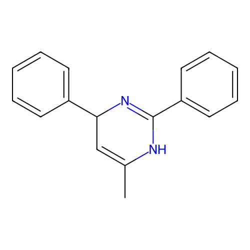 6-Methyl-2,4-diphenyl-1,4-dihydropyrimidine structure
