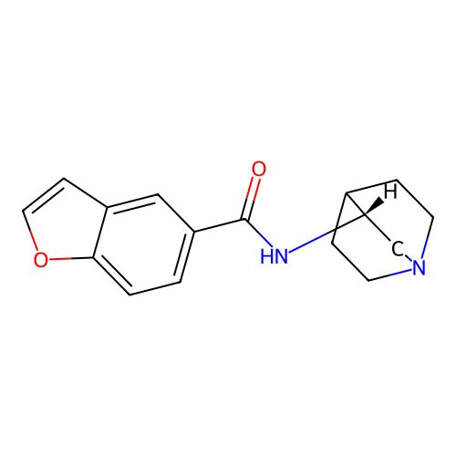 N-[(3R)-1-azabicyclo[2.2.2]octan-3-yl]-1-benzofuran-5-carboxamide structure