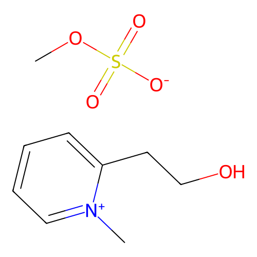 2-(2-Hydroxyethyl)-1-methylpyridinium methyl sulphate structure
