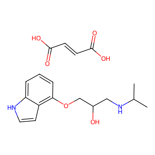 Pindolol maleate structure