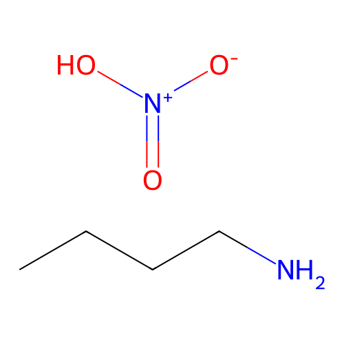 1-Butanamine, nitrate structure