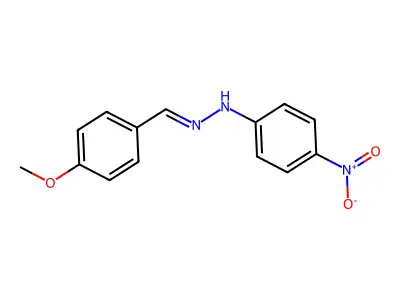 1-[(4-Methoxyphenyl)methylidene]-2-(4-nitrophenyl)hydrazine structure