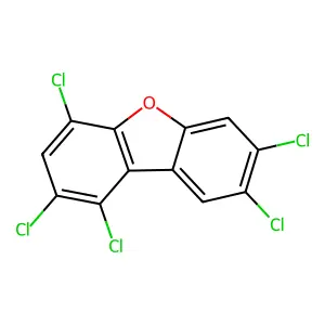 1,2,4,7,8-Pentachlorodibenzofuran structure