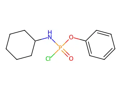 N-[chloro(phenoxy)phosphoryl]cyclohexanamine structure