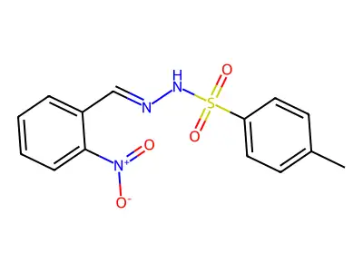 4-methyl-N-[(Z)-(2-nitrophenyl)methylideneamino]benzenesulfonamide structure