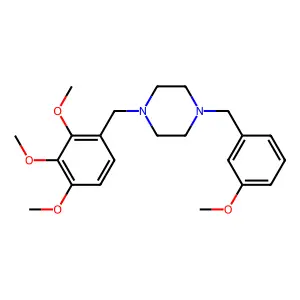 1-(3-Methoxybenzyl)-4-(2,3,4-trimethoxybenzyl)piperazine structure