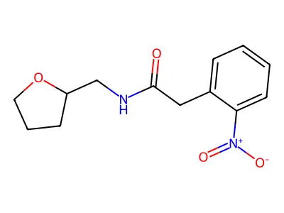 2-(2-nitrophenyl)-N-(oxolan-2-ylmethyl)acetamide structure
