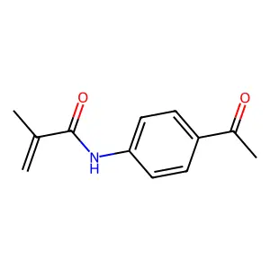 N-(4-acetylphenyl)-2-methylprop-2-enamide structure