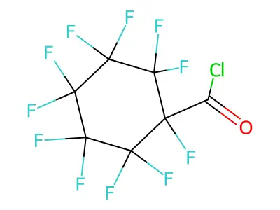 1,2,2,3,3,4,4,5,5,6,6-Undecafluorocyclohexane-1-carbonyl chloride structure