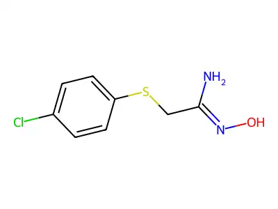 2-[(4-chlorophenyl)sulfanyl]-N'-hydroxyethanimidamide structure