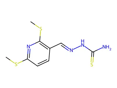 [[2,6-Bis(methylsulfanyl)-3-pyridinyl]methylideneamino]thiourea structure