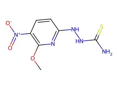 2-(6-Methoxy-5-nitropyridin-2-yl)hydrazine-1-carbothioamide structure