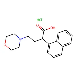4-(Morpholin-4-yl)-2-(naphthalen-1-yl)butanoic acid--hydrogen chloride (1/1) structure
