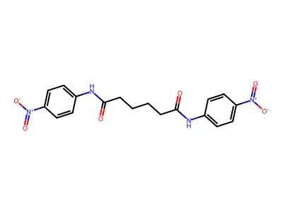 N,N'-bis(4-nitrophenyl)hexanediamide structure