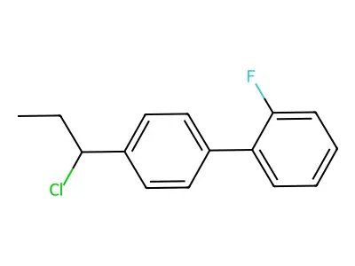 4-(1-Chloropropyl)-2'-fluoro-1,1'-biphenyl structure