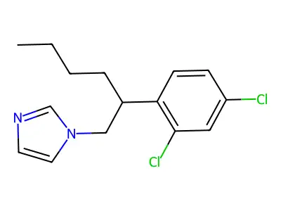 1H-Imidazole, 1-[2-(2,4-dichlorophenyl)hexyl]- structure