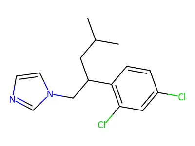 1H-Imidazole, 1-[2-(2,4-dichlorophenyl)-4-methylpentyl]- structure
