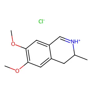 Isoquinoline, 3,4-dihydro-6,7-dimethoxy-3-methyl-, hydrochloride structure