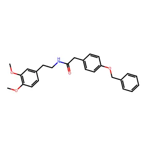 N-[2-(3,4-dimethoxyphenyl)ethyl]-2-(4-phenylmethoxyphenyl)acetamide structure