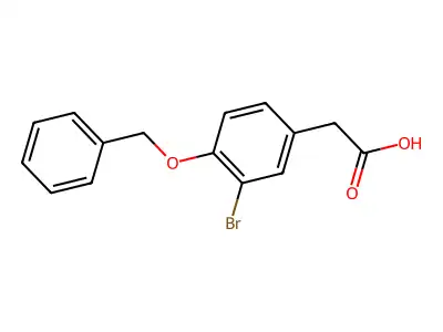 2-(3-Bromo-4-phenylmethoxyphenyl)acetic acid structure