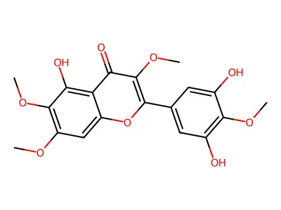 5,3',5'-Trihydroxy-3,6,7,4'-tetramethoxyflavone structure