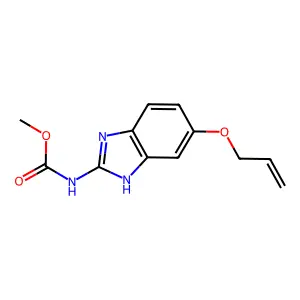methyl N-(6-prop-2-enoxy-1H-benzimidazol-2-yl)carbamate structure