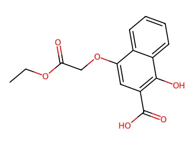 4-(2-Ethoxy-2-oxoethoxy)-1-hydroxy-2-naphthoic acid structure