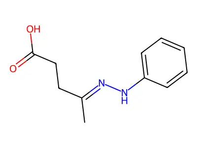 4-(Phenylhydrazinylidene)pentanoic acid structure