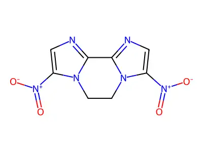 Diimidazo(1,2-a:2',1'-c)pyrazine, 5,6-dihydro-3,8-dinitro- structure