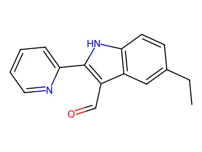 5-ethyl-2-pyridin-2-yl-1H-indole-3-carbaldehyde structure