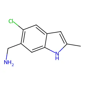 (5-chloro-2-methyl-1H-indol-6-yl)methanamine structure