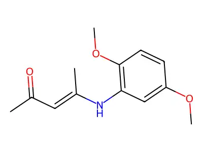 4-(2,5-Dimethoxyanilino)pent-3-en-2-one structure