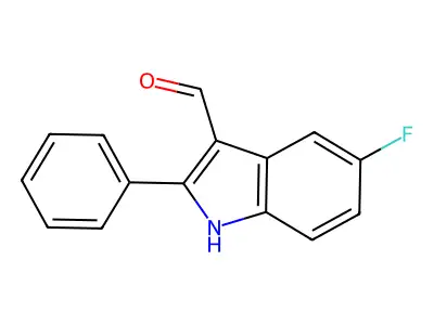 5-Fluoro-2-phenyl-1H-indole-3-carboxaldehyde structure