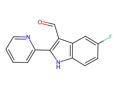 5-Fluoro-2-(pyridin-2-yl)-1H-indole-3-carbaldehyde structure