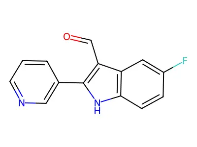 5-Fluoro-2-(pyridin-3-yl)-1H-indole-3-carbaldehyde structure