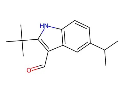 2-Tert-butyl-5-isopropyl-1H-indole-3-carbaldehyde structure
