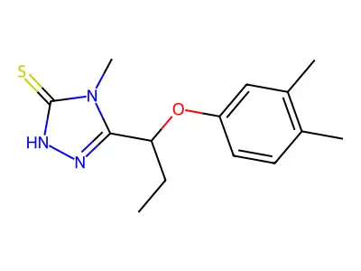5-[1-(3,4-dimethylphenoxy)propyl]-4-methyl-4H-1,2,4-triazole-3-thiol structure