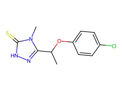 5-(1-(4-Chlorophenoxy)ethyl)-2,4-dihydro-4-methyl-3H-1,2,4-triazole-3-thione structure